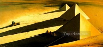Las pirámides y la esfinge de Gizeh 1954 Surrealista Pinturas al óleo